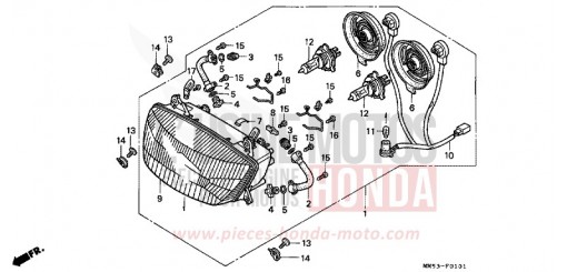 HEADLIGHT (1) CBR1000FK de 1989